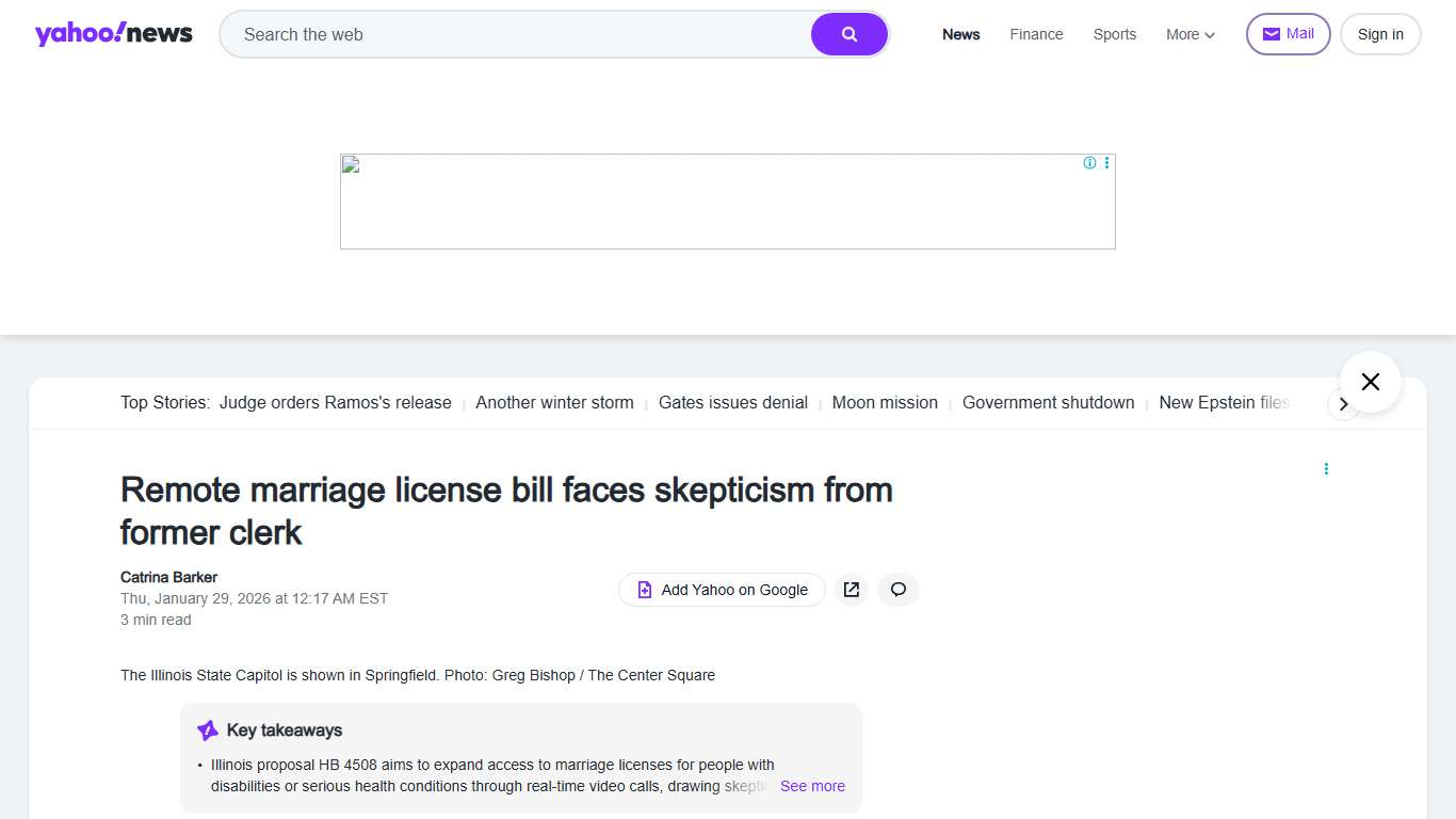 Remote marriage license bill faces skepticism from former clerk